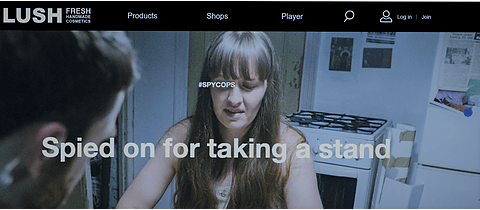 Lush: "Spied on for Taking a Stand" poster